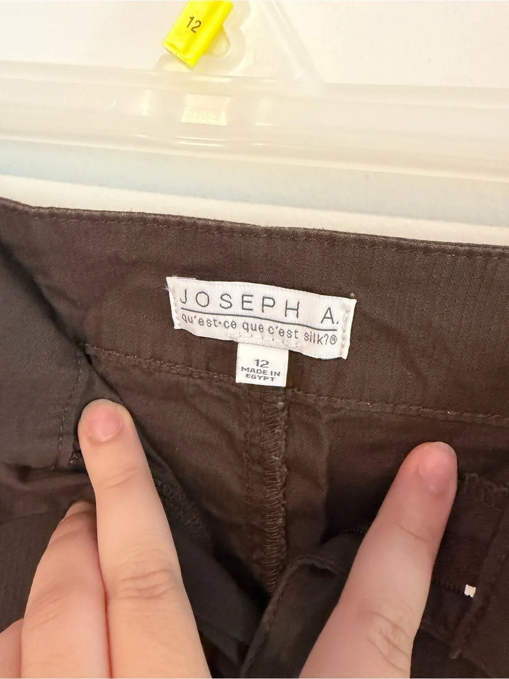 Joseph Men's Brown Flat-Front Shorts with Button Accents